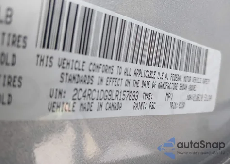 2020 Chrysler Voyager Lxi from USA, damaged, VIN 2C4RC1DG9LR157693